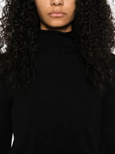 Gran Sasso Roll-neck Sweater In Black
