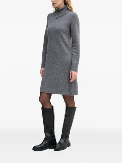 Benetton Grey Midi Dress In Gray