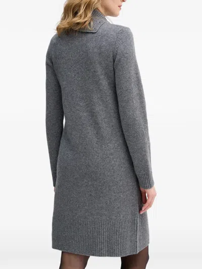 Benetton Grey Midi Dress In Gray