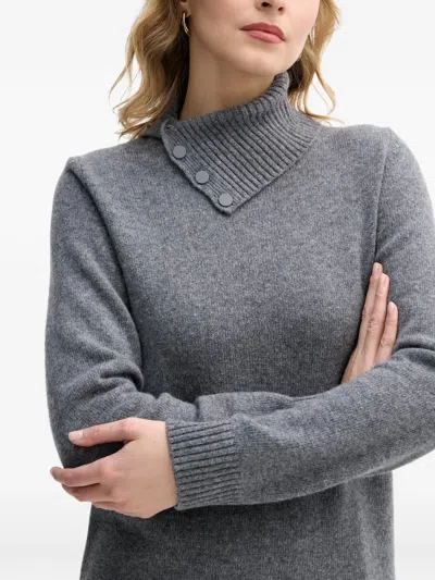 Benetton Grey Midi Dress In Gray