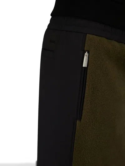 Herno Fleece Panelled Track Pants In Green