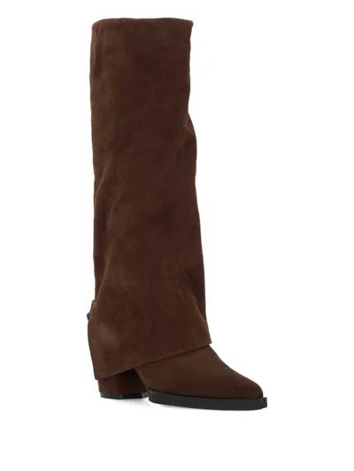 Elvio Zanon Zip-detail Boots In Brown