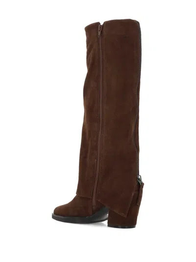 Elvio Zanon Zip-detail Boots In Brown