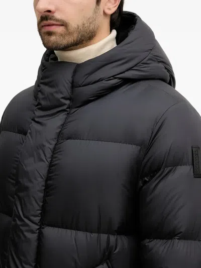 Bomboogie Monaca Hooded Puffer Coat In Black
