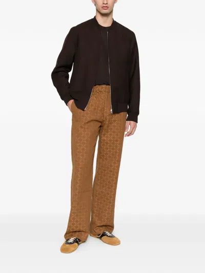 Sandro Double-faced Bomber Jacket In Brown