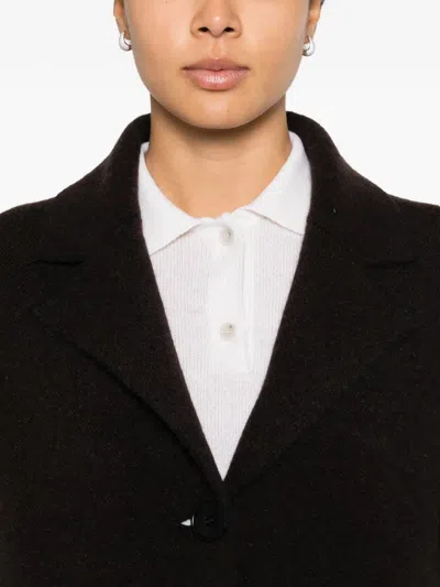 Lebor Gabala Button-fastening Coat In Black