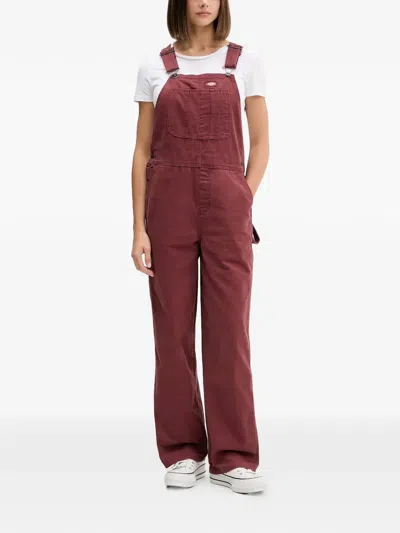 Dickies Cotton Jumpsuit In Red