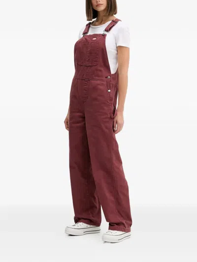 Dickies Cotton Jumpsuit In Red