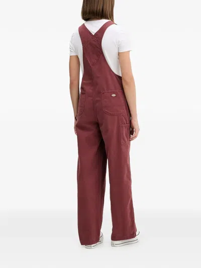 Dickies Cotton Jumpsuit In Red