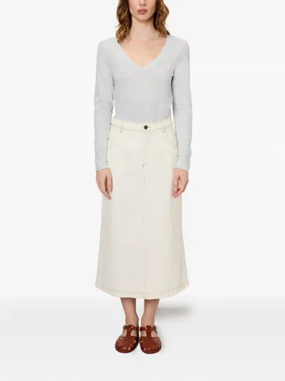 American Vintage Gamipy V-neck T-shirt In Gray