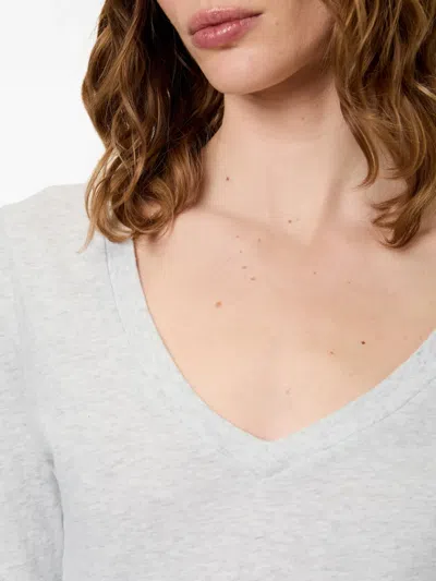 American Vintage Gamipy V-neck T-shirt In Gray