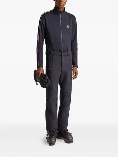 Fusalp Mario Striped Zip Jacket In Blue