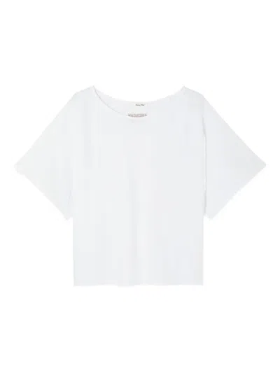 American Vintage Apoly Boat-neck T-shirt In White