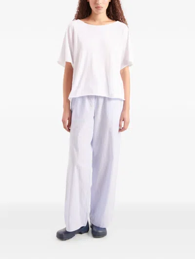 American Vintage Apoly Boat-neck T-shirt In White