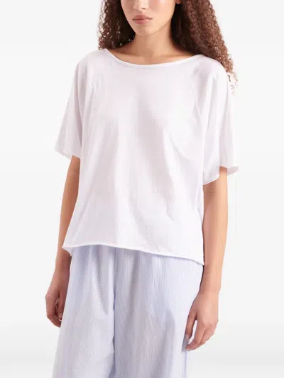 American Vintage Apoly Boat-neck T-shirt In White