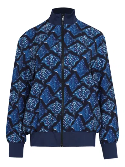 Lygia & Nanny Printed Bomber Jacket In Blue