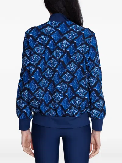 Lygia & Nanny Printed Bomber Jacket In Blue