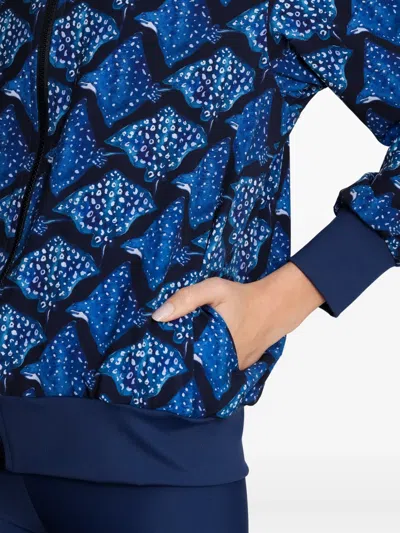 Lygia & Nanny Printed Bomber Jacket In Blue