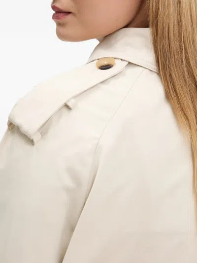 Desigual Pleated-back Trench Coat In Neutral
