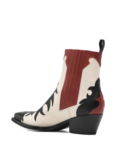 Sartore Panelled Boots In White