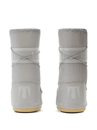Moon Boot Lace-up Boots In Gray
