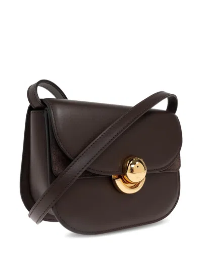 Furla Suede Appliqué Turn-lock Tote Bag In Brown