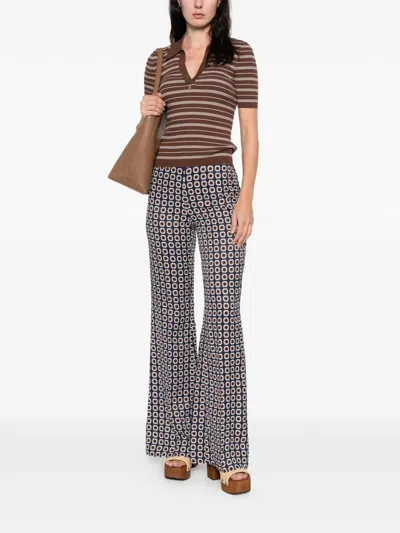 Sandro Floral-pattern Trousers In Multi