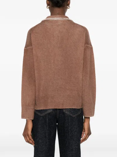 Lebor Gabala Buttoned Collared Top In Brown