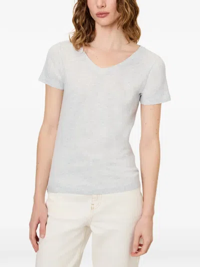 American Vintage Gamipy V-neck T-shirt In Gray