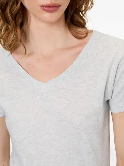 American Vintage Gamipy V-neck T-shirt In Gray