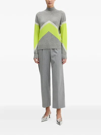 From Future Chevron-pattern Roll-neck Sweater In Gray