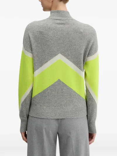 From Future Chevron-pattern Roll-neck Sweater In Gray