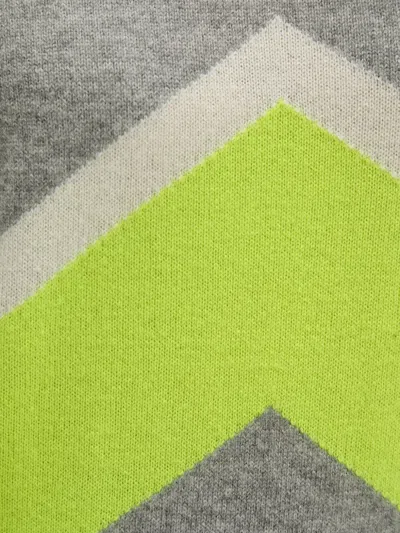 From Future Chevron-pattern Roll-neck Sweater In Gray