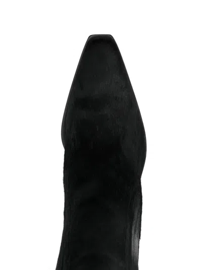 Sartore Pull-on Block-heel Boots In Black