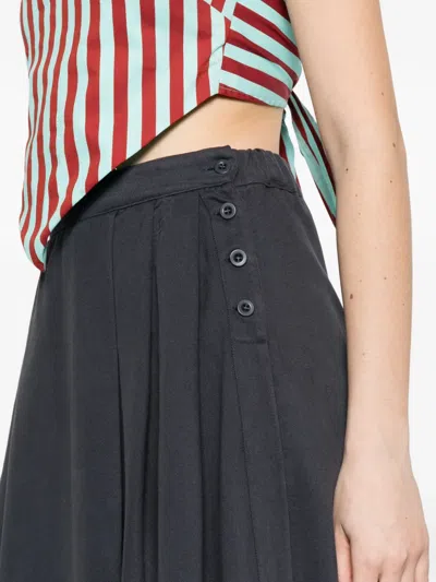 Labo Art A-line Midi Skirt In Blue