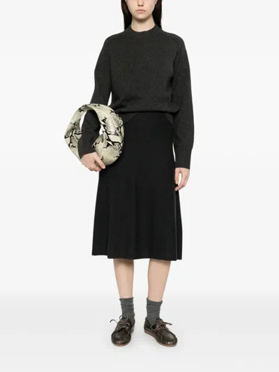 Gran Sasso A-line Midi Skirt In Black