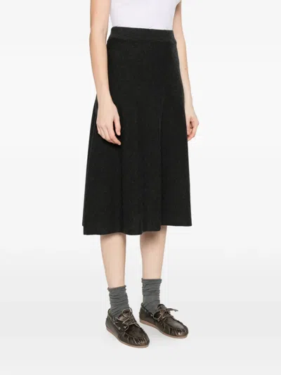 Gran Sasso A-line Midi Skirt In Black