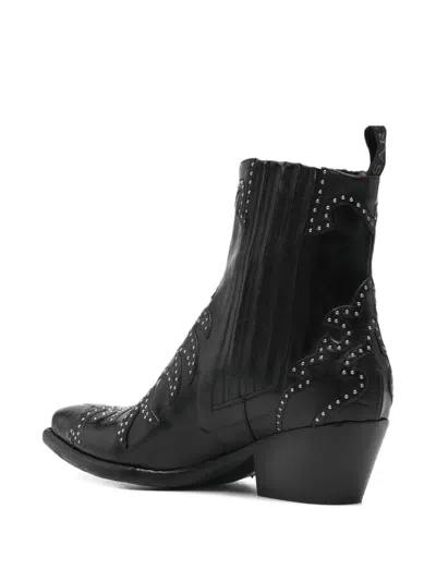 Sartore Studded Ankle Boots In Black
