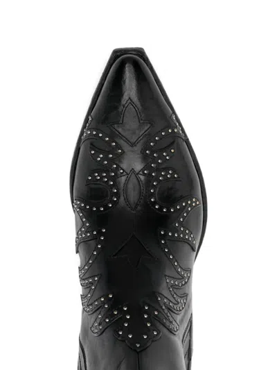 Sartore Studded Ankle Boots In Black