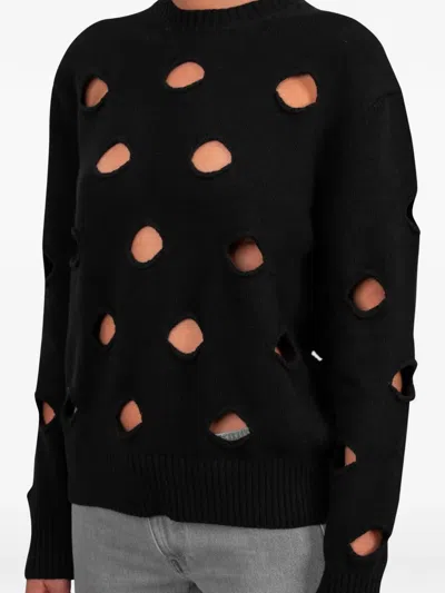 Gimaguas Pull Openwork Sweater In Black