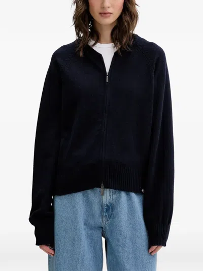 Dickies Zip-up Cardigan In Blue