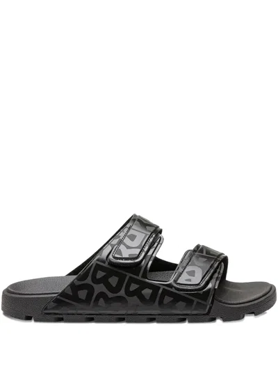 Bogner Logo-print Strapped Slides In Black