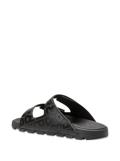 Bogner Logo-print Strapped Slides In Black