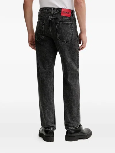 Hugo Boss Hugo 840 Five-pocket Jeans In Black