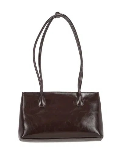 Stand Oil Square Low Rectangular Shoulder Bag In Brown