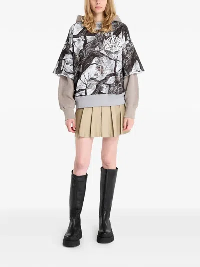 A Bathing Ape Tree Edge Camo Layered Hoodie In Black