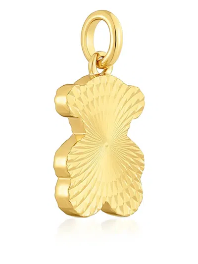 Tous Patterned Bear-shape Pendant In Gold