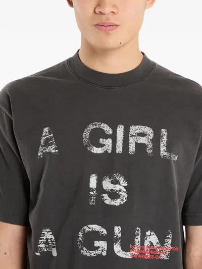 Pleasures X Footshop G.i.a.g. Print T-shirt In Black