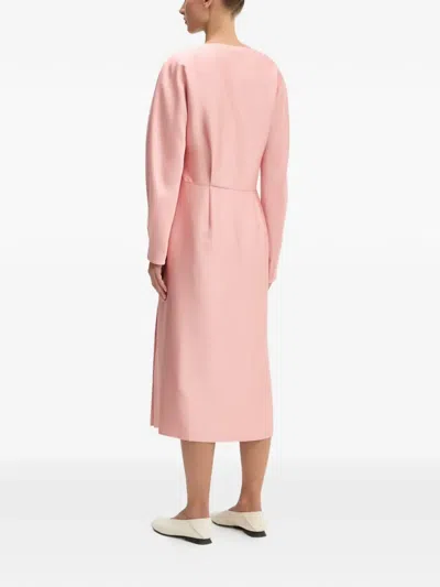 Stine Goya Cowl-neck Slit Midi Dress In Pink