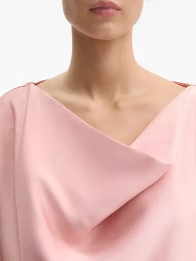 Stine Goya Cowl-neck Slit Midi Dress In Pink